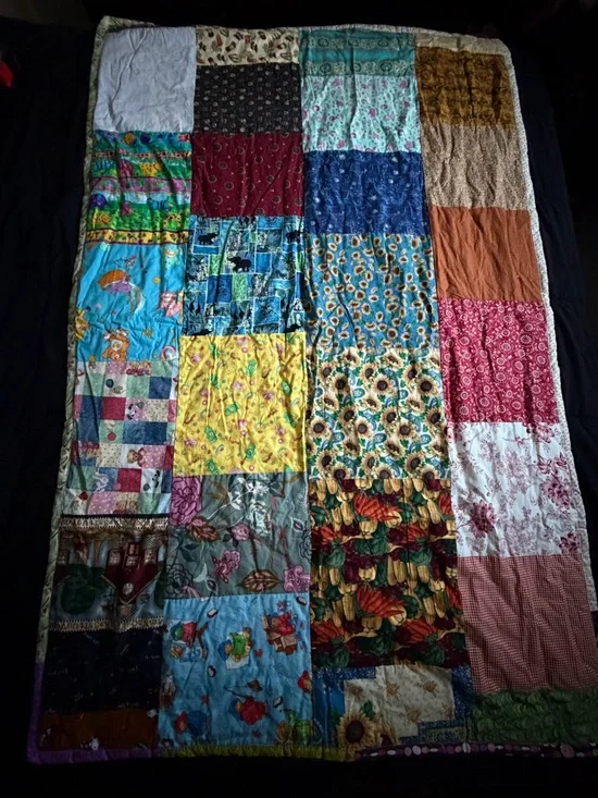 Adorable Patchwork Quilted Throw Blanket w/ Care Bear, Paddington Bear - Picture 15 of 15